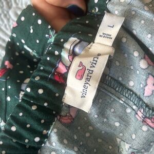 Vineyard Vines Dark Green Pajama Pants with White Dots